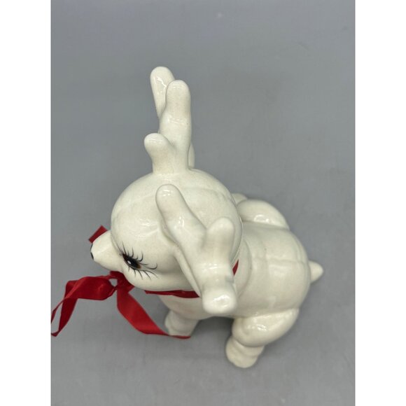 Vintage Christmas Handcrafted ceramic reindeer, reindeer, sitting 10" Tall READ - Picture 4 of 7